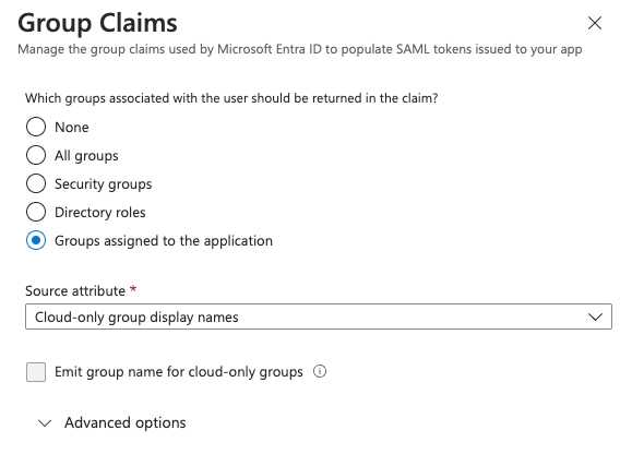 Entra ID group claims
