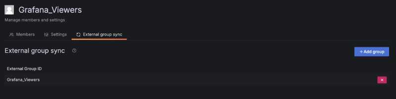Grafana Team External Sync