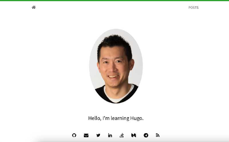 Hugo profile page